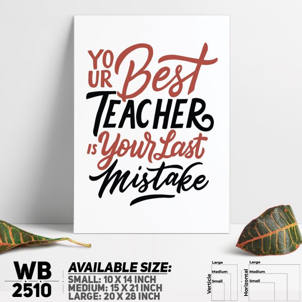 DDecorator Don't Make Mistakes - Motivational Wall Canvas Wall Poster Wall Board - 3 Size Available - WB2510 - DDecorator