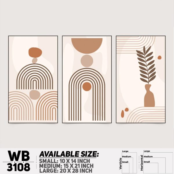 DDecorator Modern Abstract ArtWork (Set of 3) Wall Canvas Wall Poster Wall Board - 3 Size Available - WB3108 - DDecorator