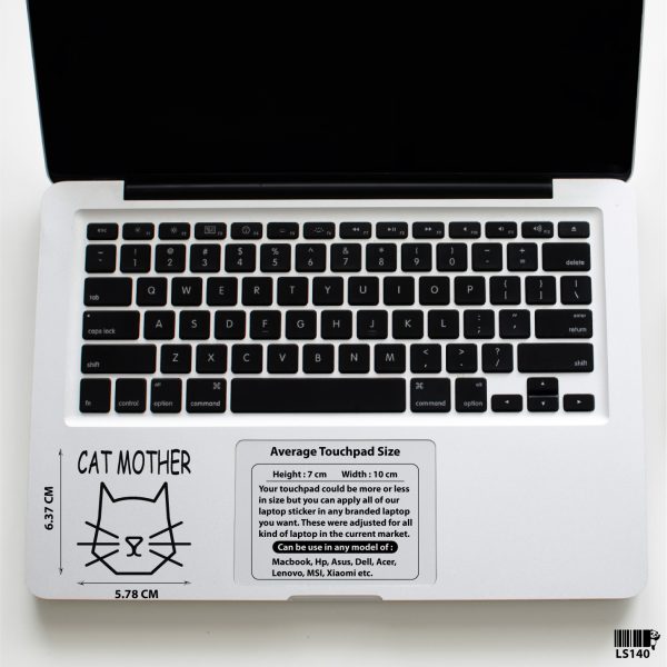 DDecorator Cat Mother Laptop Sticker Vinyl Decal Removable Laptop Stickers For Any Kind of Laptop - LS140 - DDecorator