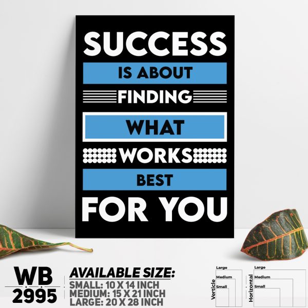 DDecorator Success Is Everything - Motivational Wall Canvas Wall Poster Wall Board - 3 Size Available - WB2995 - DDecorator