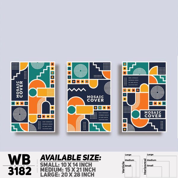 DDecorator Modern Abstract ArtWork (Set of 3) Wall Canvas Wall Poster Wall Board - 3 Size Available - WB3182 - DDecorator
