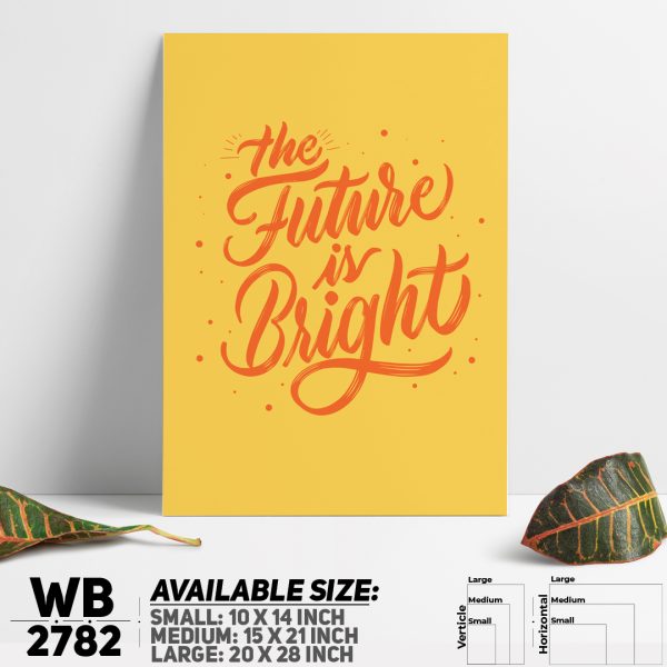 DDecorator Future Is Bright - Motivational Wall Canvas Wall Poster Wall Board - 3 Size Available - WB2782 - DDecorator