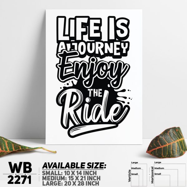 DDecorator Enjoy The Ride - Motivational Wall Canvas Wall Poster Wall Board - 3 Size Available - WB2271 - DDecorator