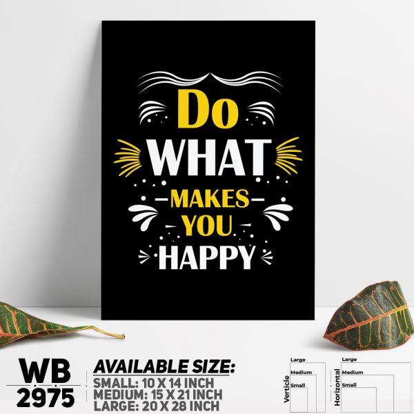 DDecorator Do What Makes You Happy - Motivational Wall Canvas Wall Poster Wall Board - 3 Size Available - WB2975 - DDecorator