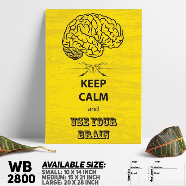 DDecorator Use Your Brain - Motivational Wall Canvas Wall Poster Wall Board - 3 Size Available - WB2800 - DDecorator