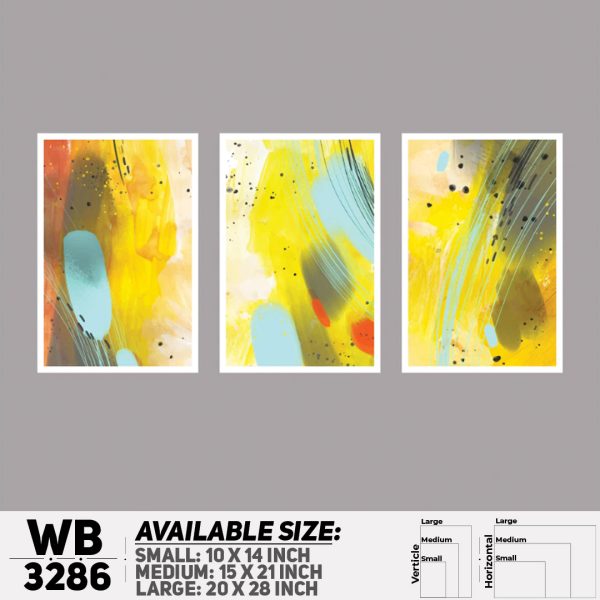 DDecorator Modern Abstract ArtWork (Set of 3) Wall Canvas Wall Poster Wall Board - 3 Size Available - WB3286 - DDecorator