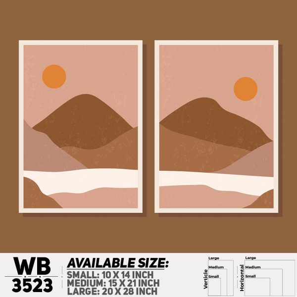 DDecorator Landscape Horizon Art (Set of 2) Wall Canvas Wall Poster Wall Board - 3 Size Available - WB3523 - DDecorator