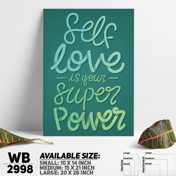 DDecorator Self Love Is Everything - Motivational Wall Canvas Wall Poster Wall Board - 3 Size Available - WB2998 - DDecorator
