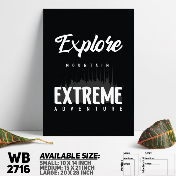 DDecorator Explore - Motivational Wall Canvas Wall Poster Wall Board - 3 Size Available - WB2716 - DDecorator