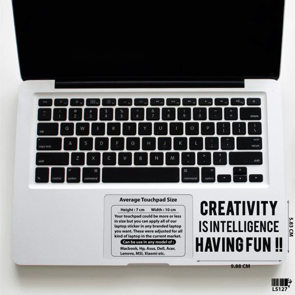 DDecorator Creativity & Intelligence Laptop Sticker Vinyl Decal Removable Laptop Stickers For Any Kind of Laptop - LS127 - DDecorator