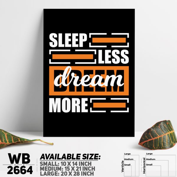 DDecorator Dream More - Motivational Wall Canvas Wall Poster Wall Board - 3 Size Available - WB2664 - DDecorator