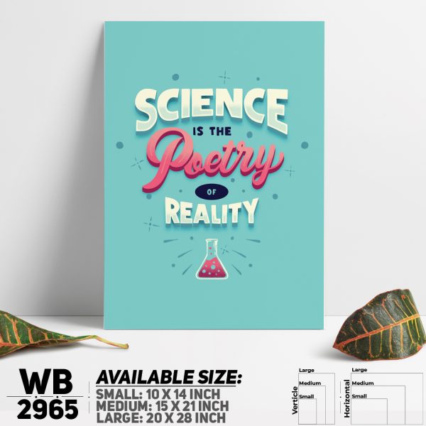 DDecorator Science Is The Reality - Motivational Wall Canvas Wall Poster Wall Board - 3 Size Available - WB2965 - DDecorator