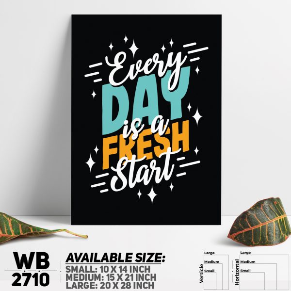 DDecorator Fresh Start Everyday - Motivational Wall Canvas Wall Poster Wall Board - 3 Size Available - WB2710 - DDecorator