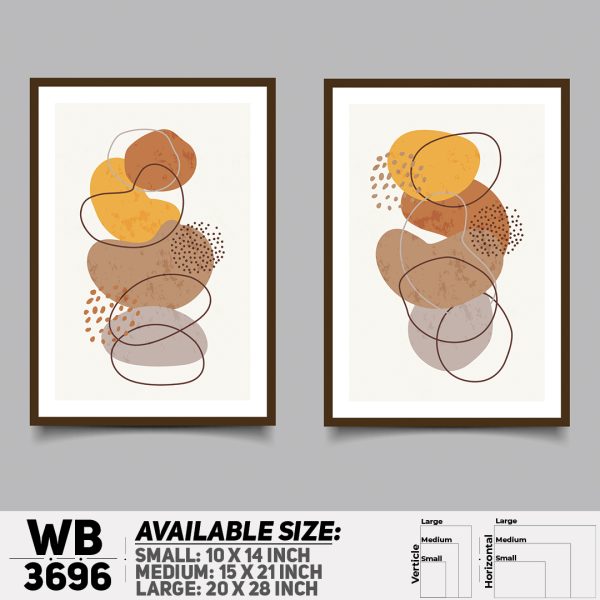 DDecorator Abstract ArtWork (Set of 3) Wall Canvas Wall Poster Wall Board - 3 Size Available - WB3696 - DDecorator