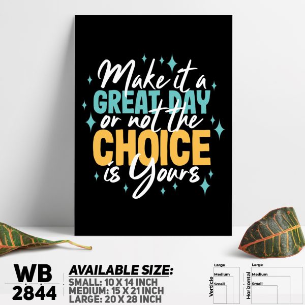 DDecorator Make It A Great Day - Motivational Wall Canvas Wall Poster Wall Board - 3 Size Available - WB2844 - DDecorator
