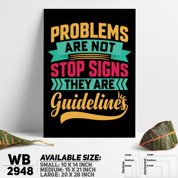 DDecorator Problems Are Not Everything - Motivational Wall Canvas Wall Poster Wall Board - 3 Size Available - WB2948 - DDecorator