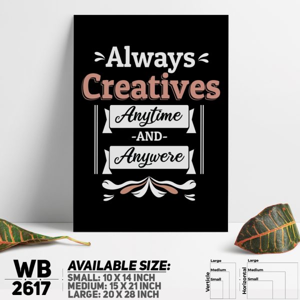 DDecorator Creative- Motivational Wall Canvas Wall Poster Wall Board - 3 Size Available - WB2617 - DDecorator