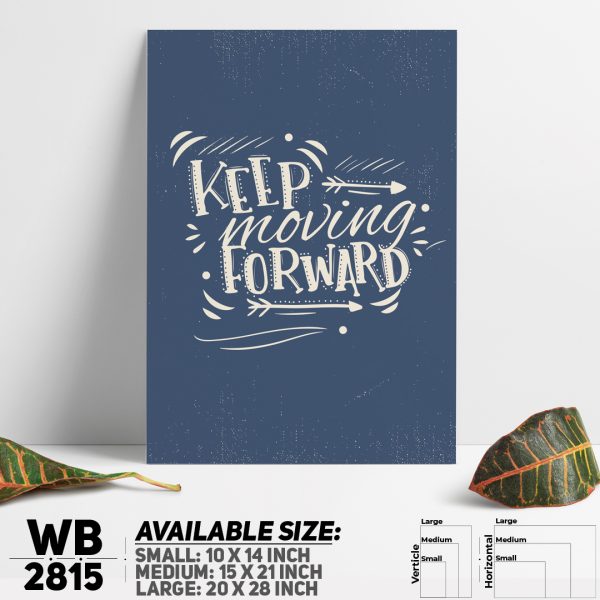 DDecorator Keep Moving Forward - Motivational Wall Canvas Wall Poster Wall Board - 3 Size Available - WB2815 - DDecorator