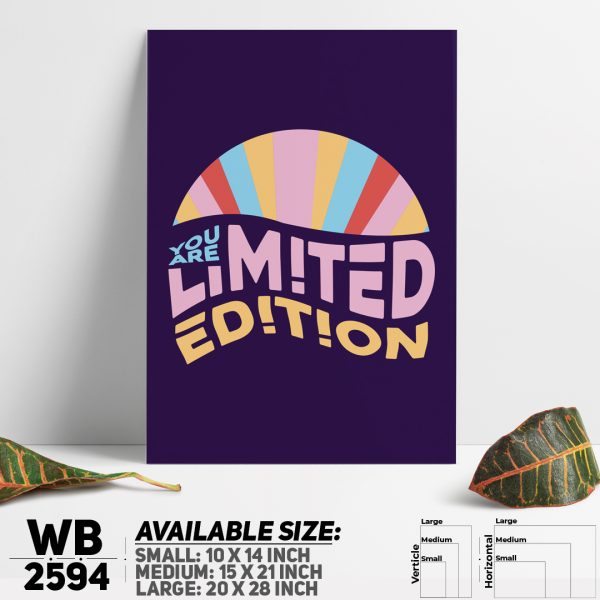 DDecorator You're Limited Edition - Motivational Wall Canvas Wall Poster Wall Board - 3 Size Available - WB2594 - DDecorator