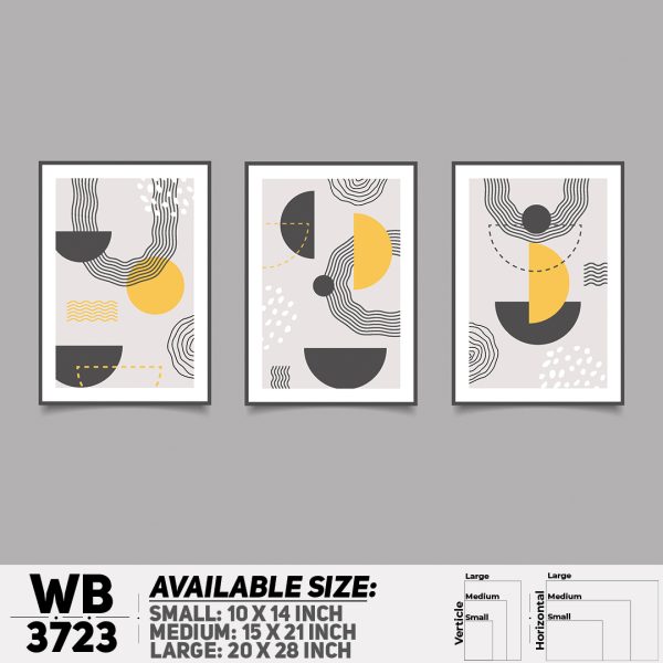 DDecorator Abstract ArtWork (Set of 3) Wall Canvas Wall Poster Wall Board - 3 Size Available - WB3723 - DDecorator