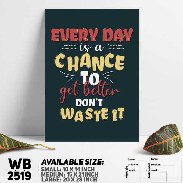 DDecorator Don't Wast Time - Motivational Wall Canvas Wall Poster Wall Board - 3 Size Available - WB2519 - DDecorator