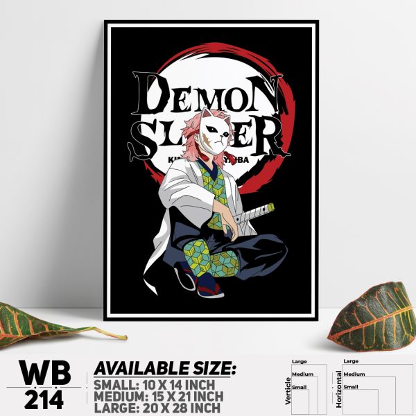 DDecorator Demon Slayer Anime Series Wall Canvas Wall Poster Wall Board - 3 Size Available - WB214 - DDecorator