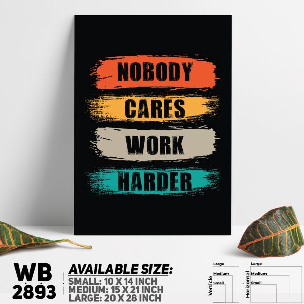 DDecorator Word Harder - Motivational Wall Canvas Wall Poster Wall Board - 3 Size Available - WB2893 - DDecorator