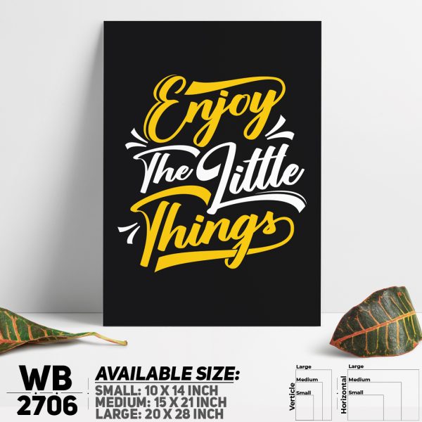 DDecorator Enjoy Little Things - Motivational Wall Canvas Wall Poster Wall Board - 3 Size Available - WB2706 - DDecorator