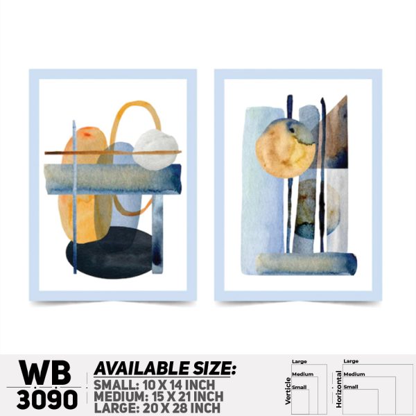 DDecorator Modern Abstract ArtWork (Set of 2) Wall Canvas Wall Poster Wall Board - 3 Size Available - WB3090 - DDecorator