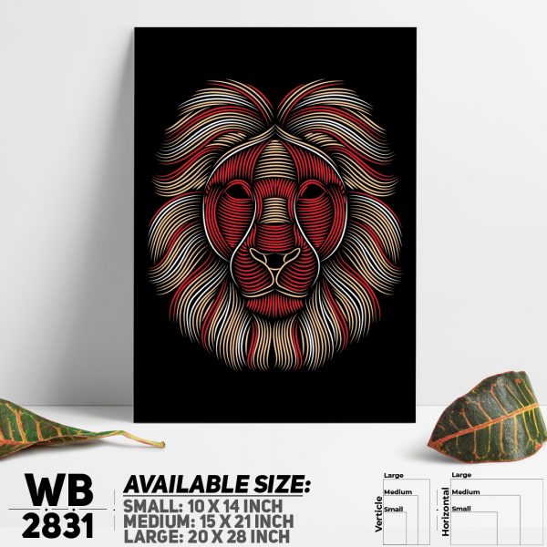 DDecorator Lion Head - Digital Illustration Art Wall Canvas Wall Poster Wall Board - 3 Size Available - WB2831 - DDecorator