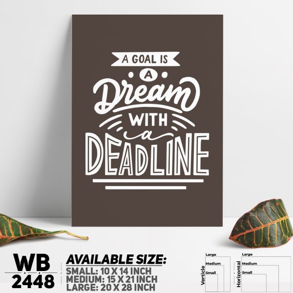 DDecorator Dream Big - Motivational Wall Canvas Wall Poster Wall Board - 3 Size Available - WB2448 - DDecorator