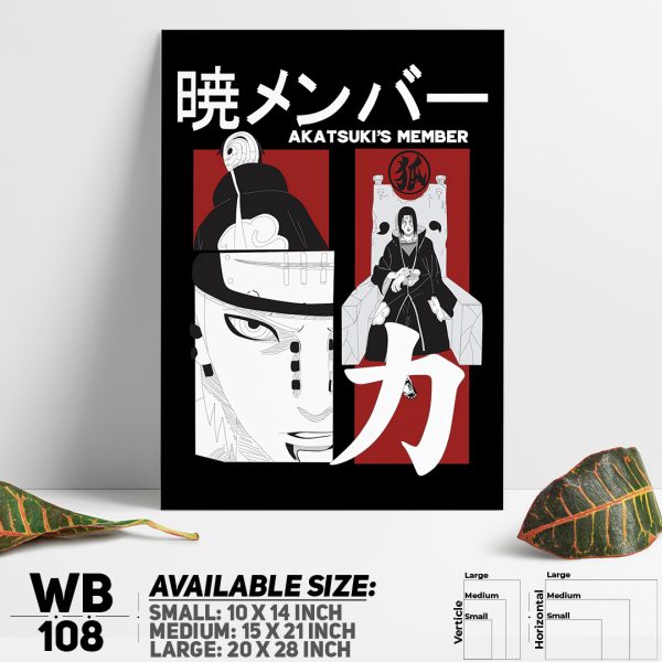 DDecorator Naruto Uzumak Manga Naruto Anime Wall Canvas Wall Poster Wall Board - 3 Size Available - WB108 - DDecorator