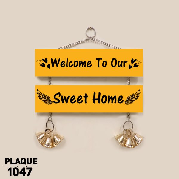 DDecorator Welcome Sweet Home Wall Hanging Wall Plaque Wall Decoration Wall Canvas For Wall Home Decoration - PLAQUE1047 - DDecorator