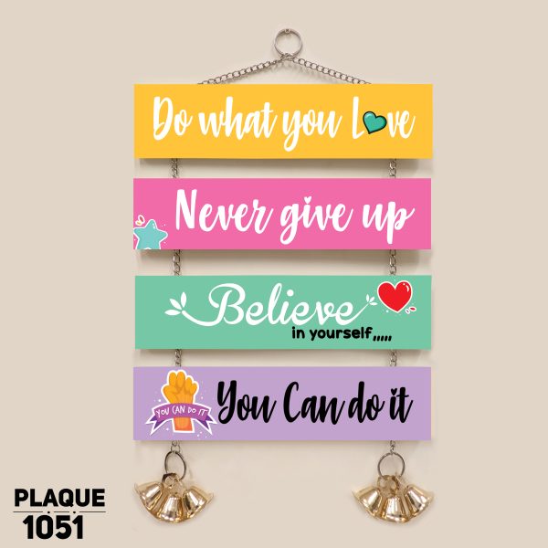 DDecorator Never Give Up Wall Hanging Wall Plaque Wall Decoration Wall Canvas For Wall Home Decoration - PLAQUE1051 - DDecorator