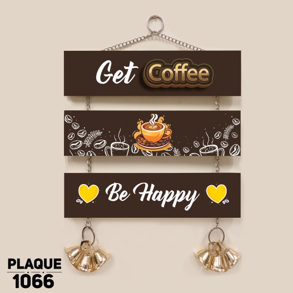 DDecorator Coffee & Be Happy Wall Hanging Wall Plaque Wall Decoration Wall Canvas For Wall Home Decoration - PLAQUE1066 - DDecorator