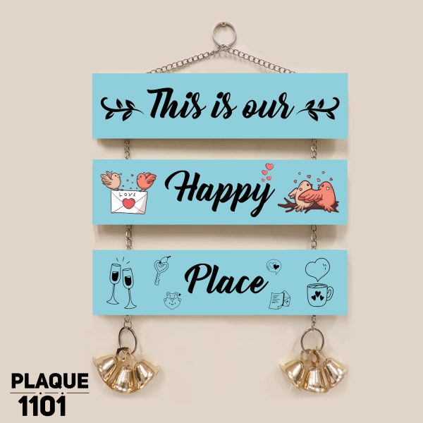 DDecorator This Is Our Happy Place Wall Hanging Wall Plaque Wall Decoration Wall Canvas For Wall Home Decoration - PLAQUE1101 - DDecorator