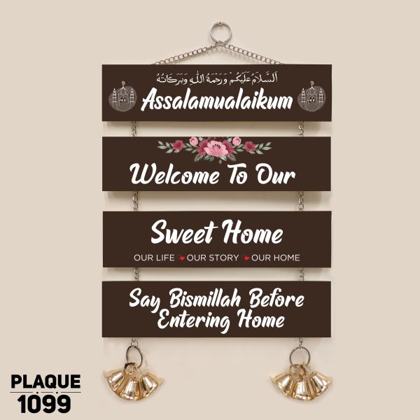 DDecorator Assalamualaikum Welcome Home Wall Hanging Wall Plaque Wall Decoration Wall Canvas For Wall Home Decoration - PLAQUE1099 - DDecorator