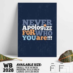 DDecorator Never - Motivational Wall Decoration And Home Decoration PVC Wall Board And Wall Canvas - WB2028
